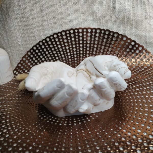 vide-poche mains marbré beige