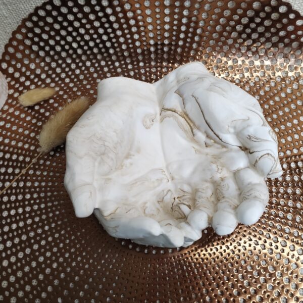 vide-poche mains marbré beige – Image 2
