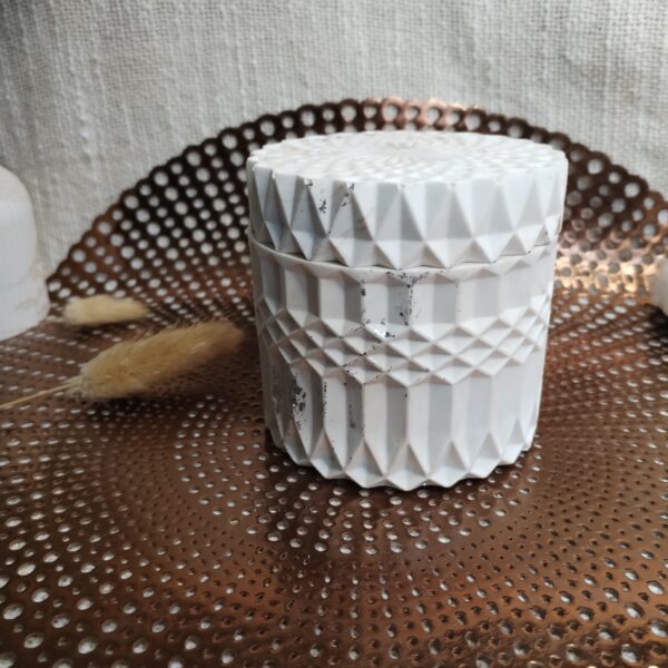 boite à bijoux beige feuille d'or argenté – Image 2