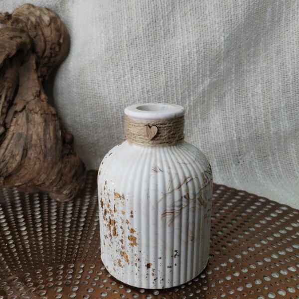 vase marbré beige gris – Image 2