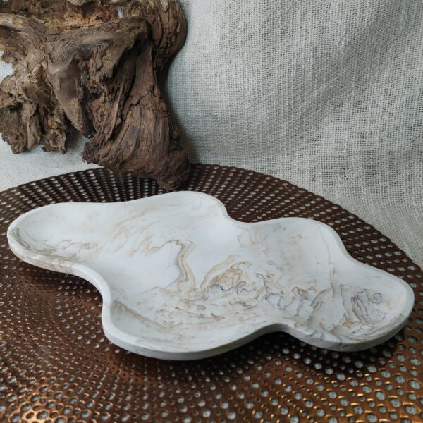 plateau nuage marbré beige – Image 2