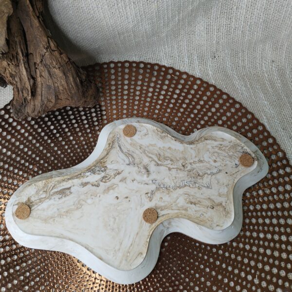plateau nuage marbré beige – Image 3