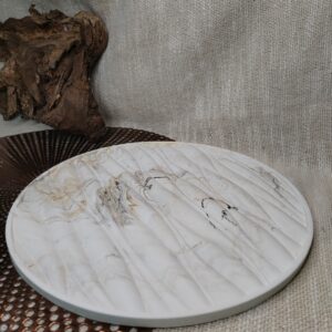 plateau  marbré beige gris