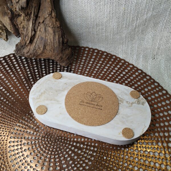plateau  marbré beige gris – Image 3